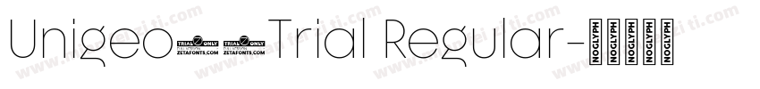 Unigeo64Trial Regular字体转换